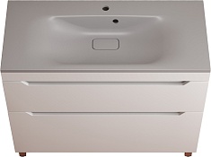 Style Line Тумба с кварцевой раковиной серый шелк Остин 100 белая матовая